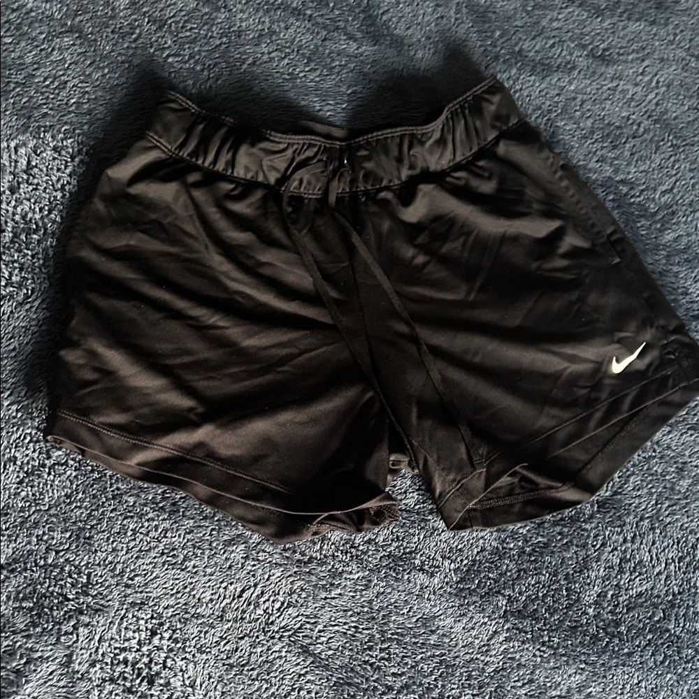 Nike Black Shorts with White Swoosh